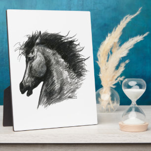Feuriges Wildpferd Fotoplatte