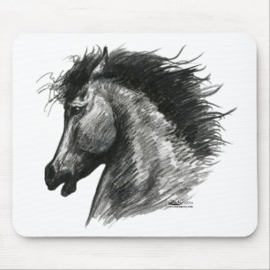 Feuriges Wildpferd Mousepad