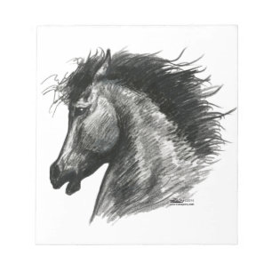 Feuriges Wildpferd Notizblock