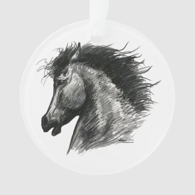 Feuriges Wildpferd Ornament (Vorderseite)