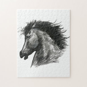 Feuriges Wildpferd Puzzle