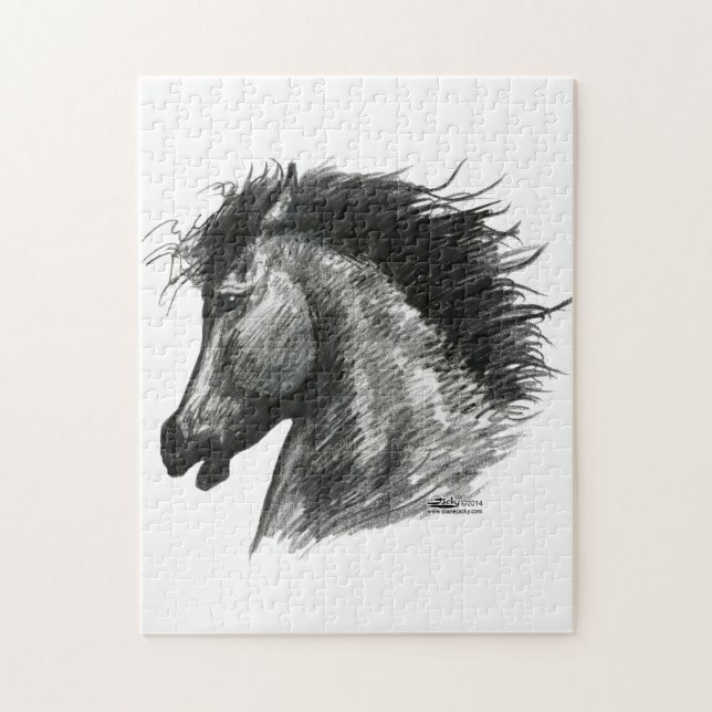 Feuriges Wildpferd Puzzle (Vertikal)