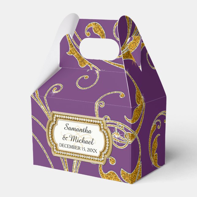 Fevor Box Glam Old Hollywood Regency Black Krawatt Geschenkschachtel (Vorderseite)