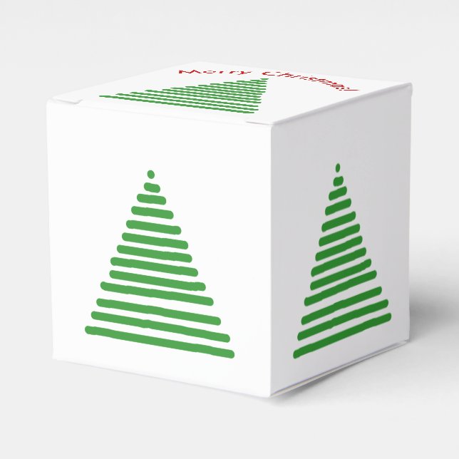 Fevor Box - Stilisierte Weihnachtsbaumen Geschenkschachtel (Vorderseite)