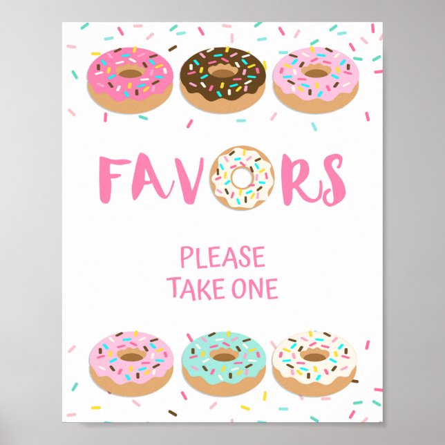 Fevor Sign - Pink Donut Sprinkle Duschgel Zeichen Poster (Vorne)