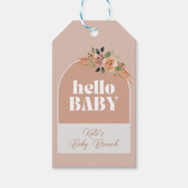 Fevor Tags, Hello Baby, Boho Modern Baby Shower Geschenkanhänger