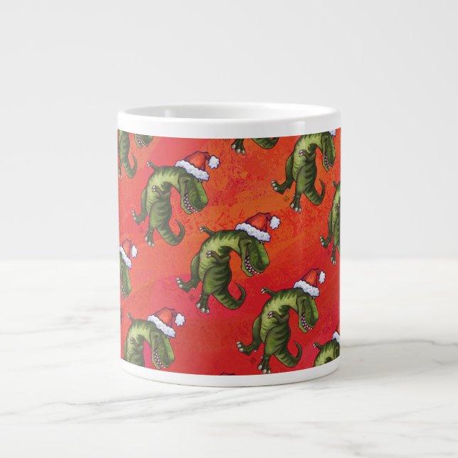 Fextive TRex Dino Muster auf Red Jumbo-Tasse (Vorderseite)