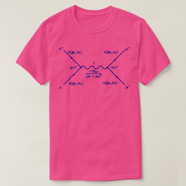 Feynman diagram electron positron pair annihilatio T-Shirt (Design vorne)