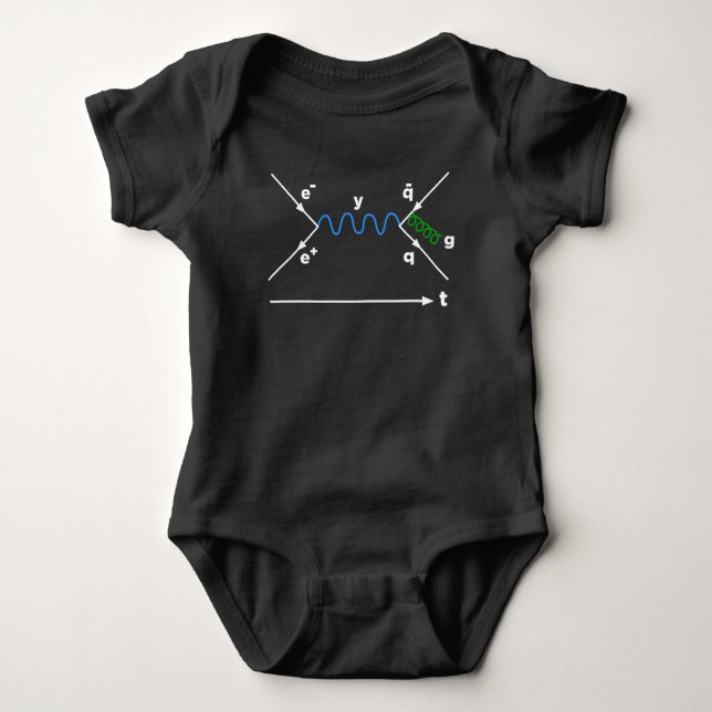 Feynman Diagramm Physik Gleichung Wissenschaftler Baby Strampler (Vorderseite)