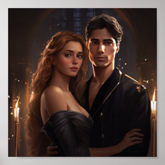 Feyre und Rhysand von ACOTAR Poster