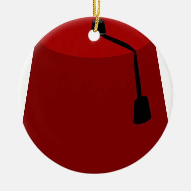 Fez-Hut Keramik Ornament (Vorne)
