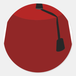 Fez-Hut Runder Aufkleber