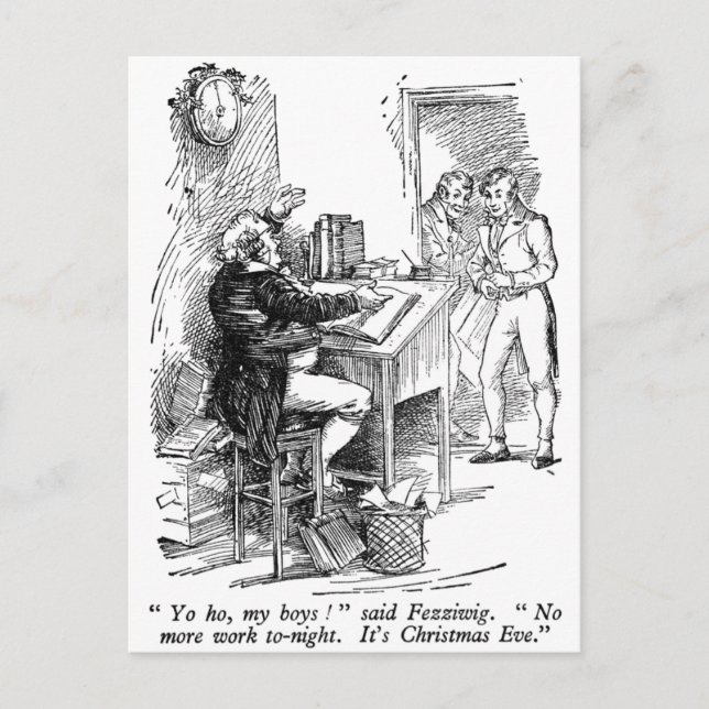 Fezziwig (mit Text) Postkarte (Vorderseite)