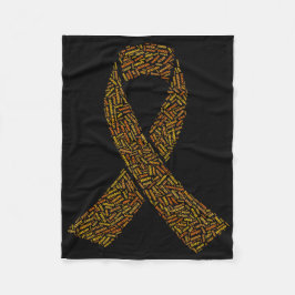 FF name Ribbom Fleece Decke