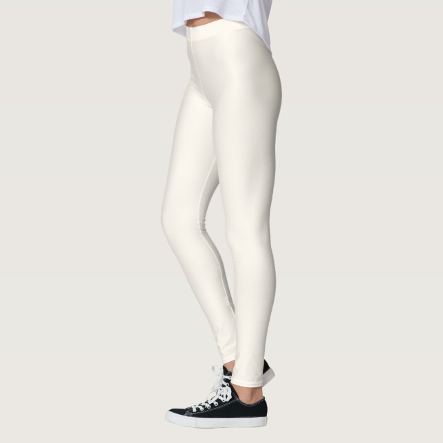 FFFAF0 Blumenweiß Leggings (Links)
