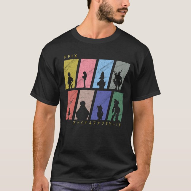 FFIX Character Silhouettes family T-Shirt (Vorderseite)