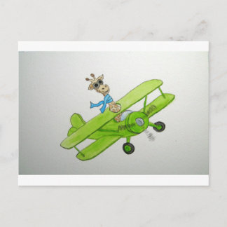 Fflying Giraffe Postkarte