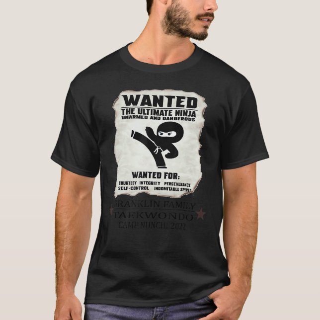 Fftkd Camp Nunchi 2022 Wollte Ultimate Ninja T-Shirt (Vorderseite)