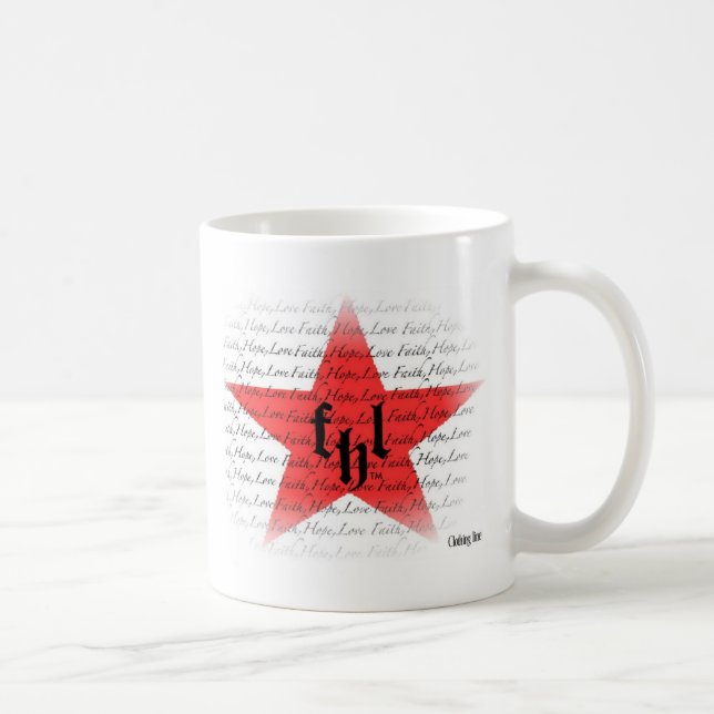 FHL (Glaube, Hoffnung u. Liebe) alles Stern-Logo Kaffeetasse (Rechts)
