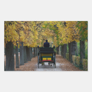 Fiaker in Schönbrunn, Wien Österreich Rechteckiger Aufkleber