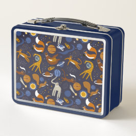 Fiambrera Animals Outer Space Metall Brotdose