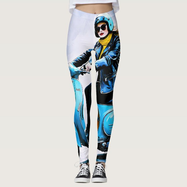 "Fiamma" "Corsa Elegante" - Elegante Fahrt Leggings (Vorderseite)