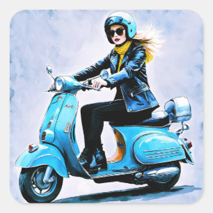 "Fiamma" "Corsa Elegante" - Elegante Fahrt Quadratischer Aufkleber