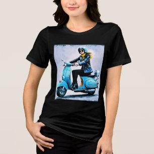 "Fiamma" "Corsa Elegante" - Elegante Fahrt Tri-Blend Shirt