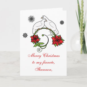 Fiancée Name individuell einstellbar: Weihnachtsta Feiertagskarte