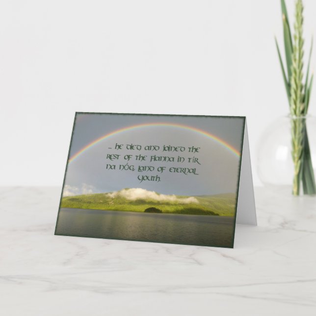 Fianna und Tír na nÓg Sympathy Card Karte (Vorderseite)