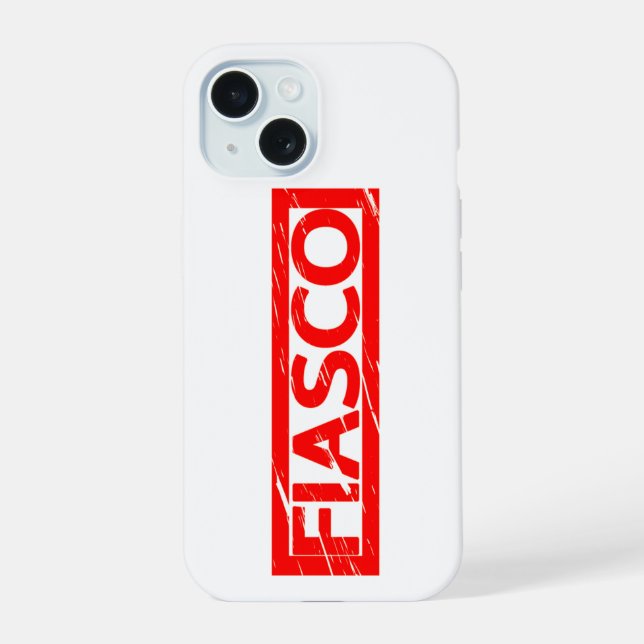Fiasco-Briefmarke iPhone 15 Hülle (Rückseite)