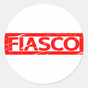 Fiasco-Briefmarke Runder Aufkleber