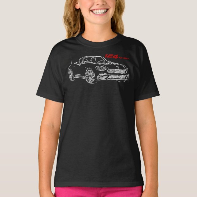 Fiat 124 Spider Classic T - Shirt (Vorderseite)