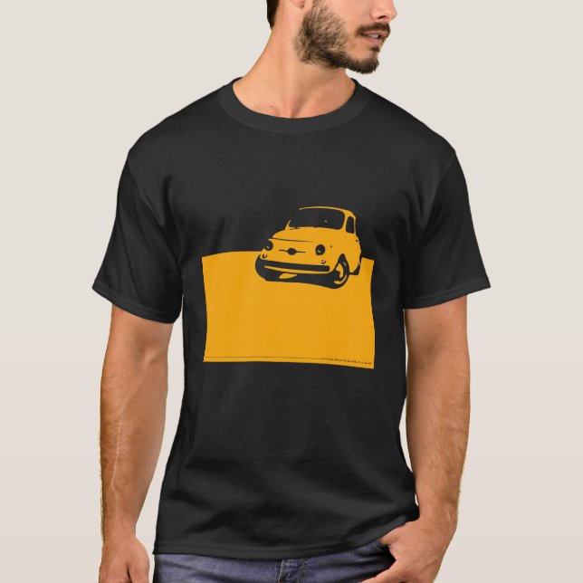 Fiat 500, 1959 - färben Sie sich auf Dunkelheit T-Shirt (Vorderseite)