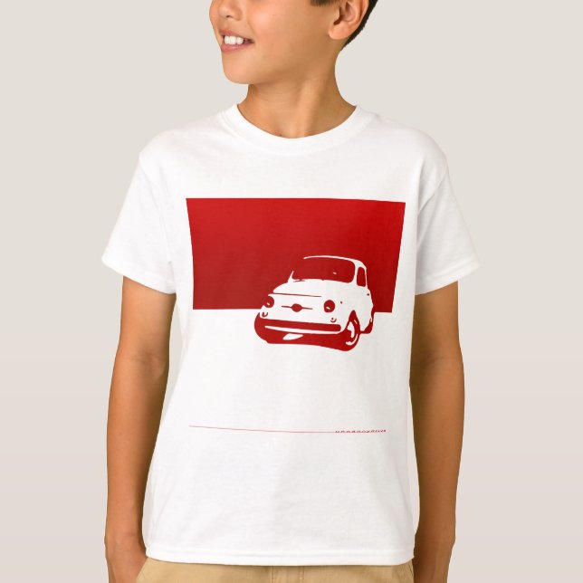 Fiat 500, 1959 - Rot auf hellen Shirts (Vorderseite)