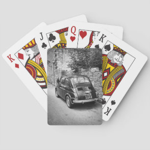 FIAT 500 Auto in Schwarzweiß Spielkarten