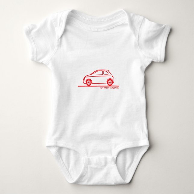 Fiat 500 Cinquecento Baby Strampler (Vorderseite)