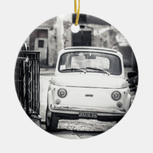 Fiat 500, Cinquecento in Italien Keramik Ornament