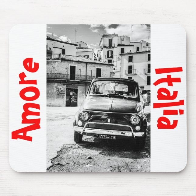 Fiat 500, cinquecento in Italien, klassisches Mousepad (Vorne)
