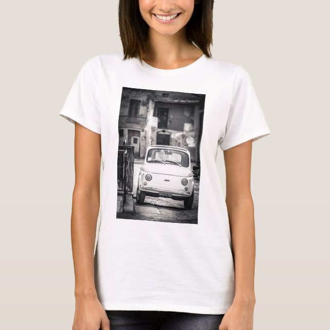 Fiat 500, Cinquecento in Italien T-Shirt (Vorderseite)