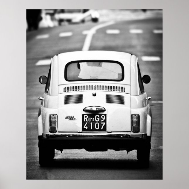 Fiat 500, cinquecento, in Rom, Italien, Poster (Vorne)