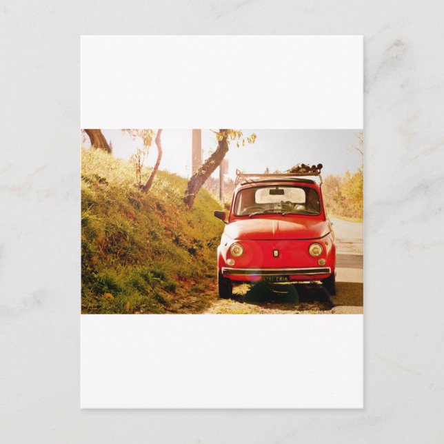 Fiat 500, Cinquecento, Italien Postkarte (Vorderseite)