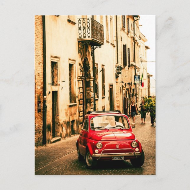 Fiat 500, Cinquecento, Italien Postkarte (Vorderseite)