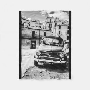 Fiat 500 in der Italien-Fleece-Decke, Vintages Fleecedecke