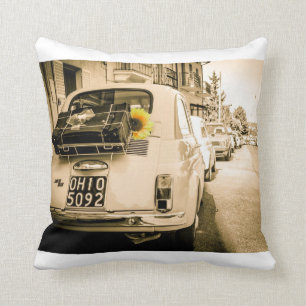 Fiat 500 in Italien, Oldtimer, Kissen, Polster