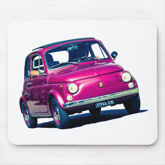 Fiat 500 in Rom, Italien Mousepad (Vorne)