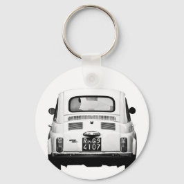 Fiat 500 in Rom, Italien. Schlüsselanhänger