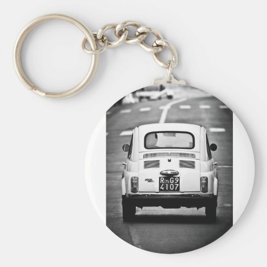 Fiat 500 In Rom Schlusselanhanger Zazzle At