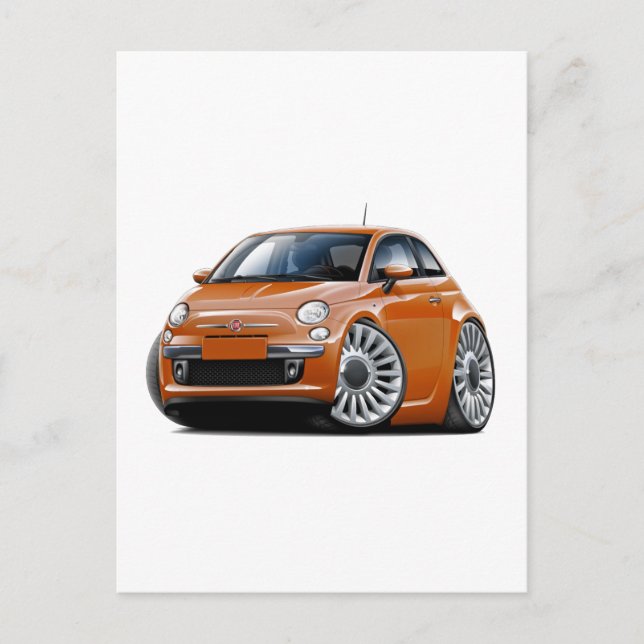 Fiat 500 Kupfer Car Postkarte (Vorderseite)