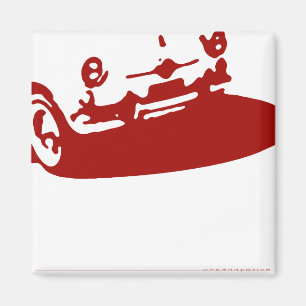 Fiat 600 Detail - Dunkelrot bei Licht Magnet